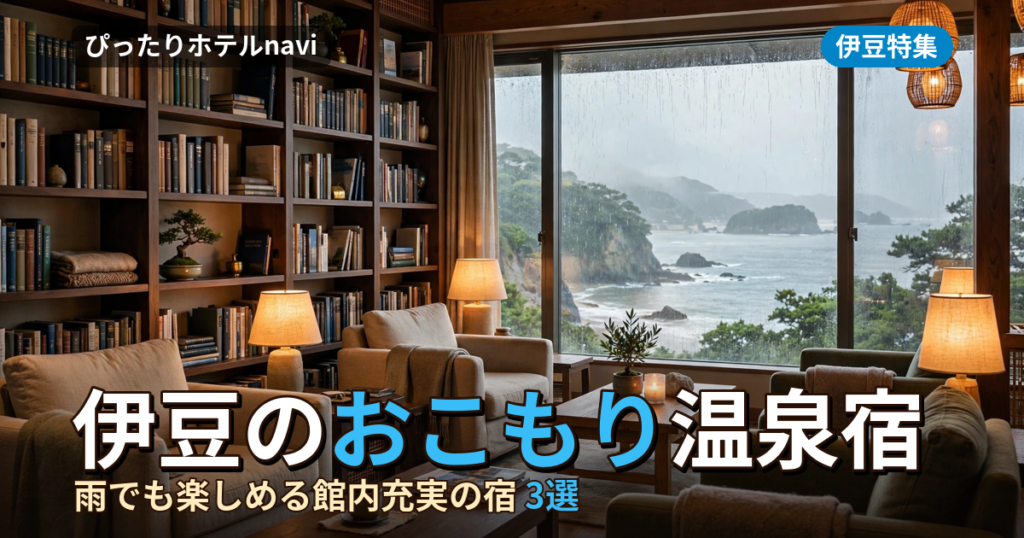 伊豆で雨でも楽しめる！おこもり＆館内充実のおすすめ温泉宿3選