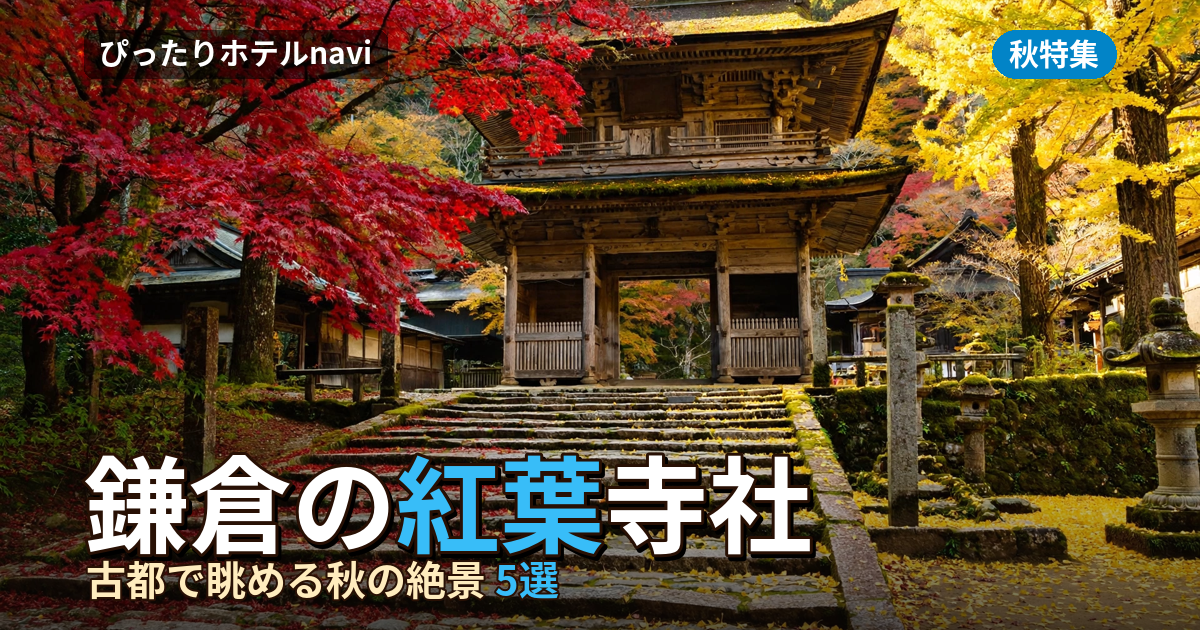 鎌倉の紅葉は寺社めぐり！秋の古都に泊まる宿5選